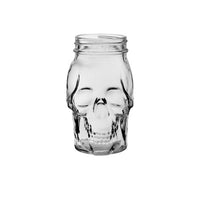 Drinking Glass Skull Head Jar 500ml Utopia Box of 6 Glasses