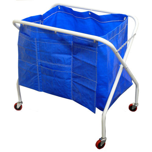 Waste & Laundry Trolley Steel Frame Complete With Bag on Wheels WTC