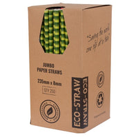 bamboo printed paper jumbo straw