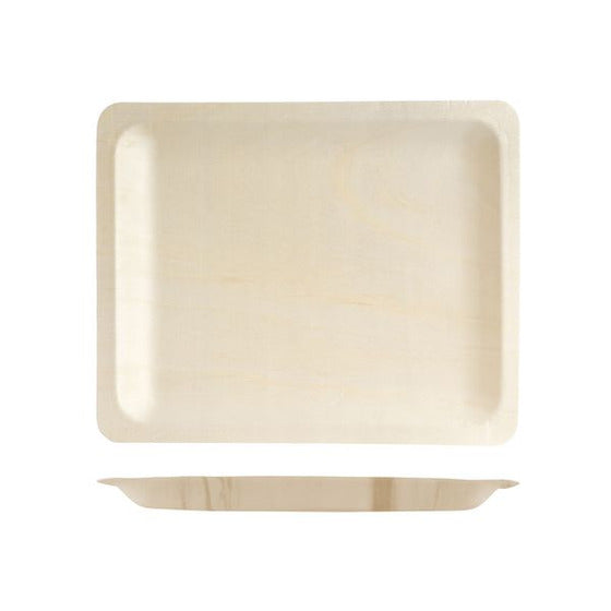 Bio Wood Snack Plates Rectangle  475112 120 x 90mm