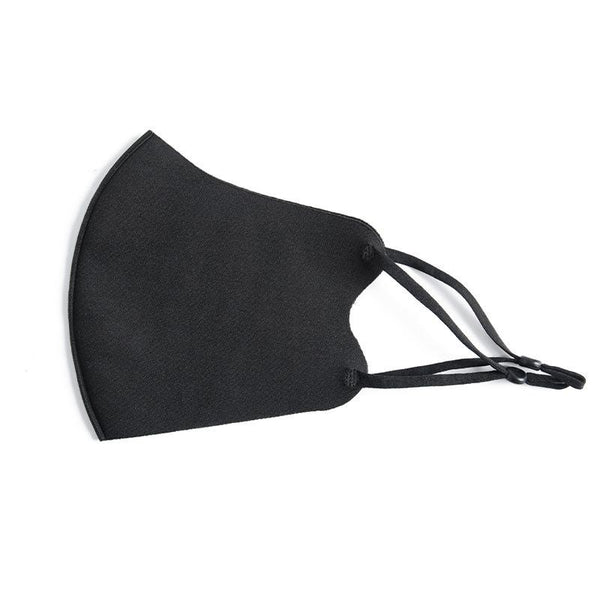 black spandex face cloth mask