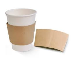 Kraft Brown Paper Cup Sleeve Box 100 ( Fits 12oz & 16oz  Cup)