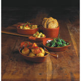 terracotta brown round tapas dish bowl