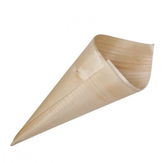 Bamboo Bio Wood Cone 18cm Disposable  Pack 50 Cones
