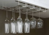 chrome plated single row glass hanging rack