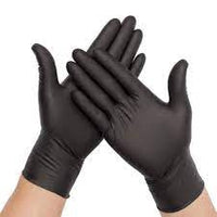 Black Super Strength Nitrile Gloves Latex and Powder Free Pack 100