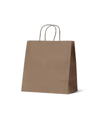 brown paper bag with handle menulog uber style 