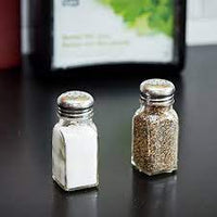 Square 60ml Salt and Pepper Shaker 115ml Clear/Stainless Steel