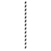 Regular Drinking  Straw Black & White Paper Disposable Bx 2500 3 ply