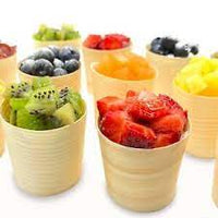 Bamboo Bio Wood Food Serving Cup Pack 50 Cups