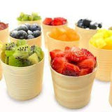 Bamboo Bio Wood Food Serving Cup Pack 50 Cups