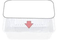 Aluminium Confoil 7119 Disposable Rectangle Containers Box 500 30oz/840ml