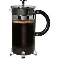 Coffee Glass Plunger Compass Impress 8 CUP 1 LTR Black