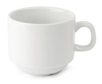 Teacup/ Coffee Cup Stackable White 175ml Triple A