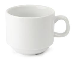 Teacup/ Coffee Cup Stackable White 175ml Triple A