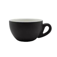 Matt Black Cappuccino Saucer Suits  200ml Round Cup Box Set of 6 Saucer