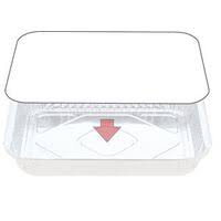 Foil Square Containers Medium 7223 1500ml Bx 200 Takeaway