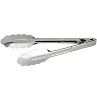 23cm stainless steel tongs heavy duty