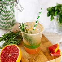 Jumbo Paper Straw 3 Ply Green Stripe  Eco Box 100 Straws