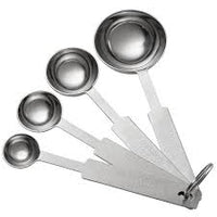 Measuring Spoon  Set Stainless Steel 4 Pce 1/4 TSP-1TBSP