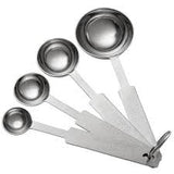 Measuring Spoon  Set Stainless Steel 4 Pce 1/4 TSP-1TBSP