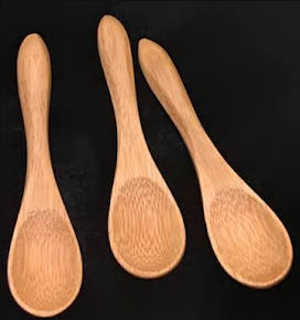 Pack 10 Spoons Mini Wooden Spoon 9 x 2cm  47351