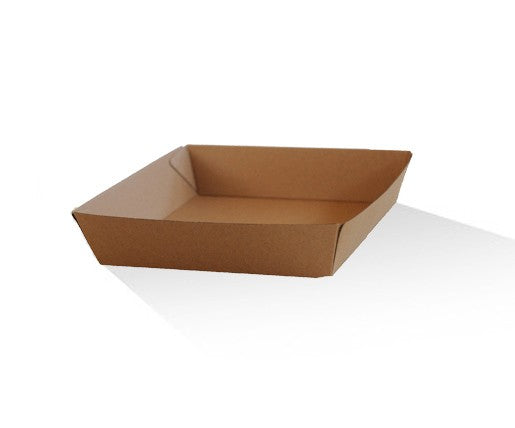 Cake Food Tray 2 Bio Board Pack 50 Kraft Brown