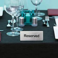 Reserved Table  Sign Stainless Steel A Frame Silver Signs