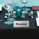 Reserved Table  Sign Stainless Steel A Frame Silver Signs