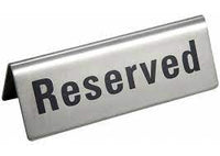 Reserved Table  Sign Stainless Steel A Frame Silver Signs