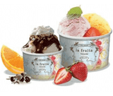 8 ounce ice cream cup la fruita with toppings