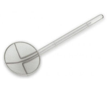 Round Mesh Skimmer 16cm x 37cm Chrome Plated