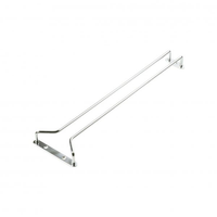 chrome plated single row glass hanging rack