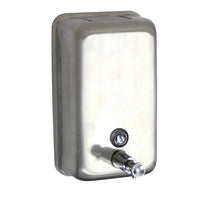 Stainless Steel Liquid Hand  Soap Dispenser Vertical Mount Lockable